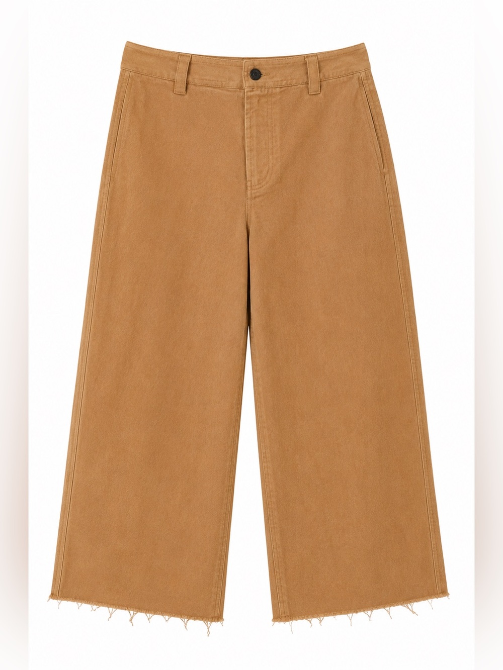 Anniewear NWT Cotton Blend Wide Leg Textured Raw Hem Pants- XL